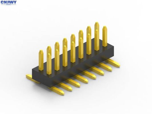 Dual Row Smd Male Pin Header Connector 14 Pin Copper Alloy Contact Material