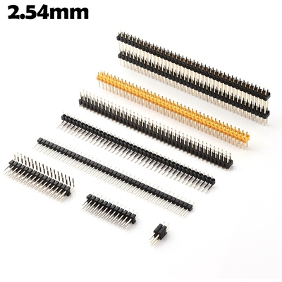 একক ডাবল সারি পুরুষ হেডার সংযোগকারী 1.27mm উল্লম্ব পুরুষ ডান কোণ