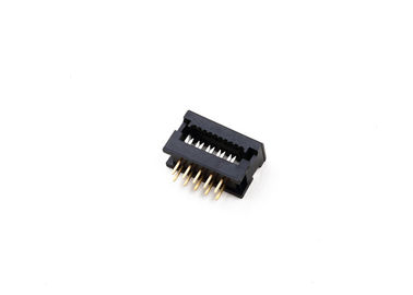2 * 5 পিন ডিআইপি প্লাগ সংযোগকারী 2.54mm পিচ ডুয়াল সারি PBT উপাদান নিরোধক প্রতিরোধের