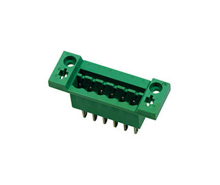 টেকসই 300V 18A টার্মিনাল ব্লক সংযোগকারী 1 * 06P PA66 SN ফ্ল্যাঞ্জ সহ প্লাস্টিকযুক্ত ডিআইপি