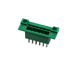 টেকসই 300V 18A টার্মিনাল ব্লক সংযোগকারী 1 * 06P PA66 SN ফ্ল্যাঞ্জ সহ প্লাস্টিকযুক্ত ডিআইপি
