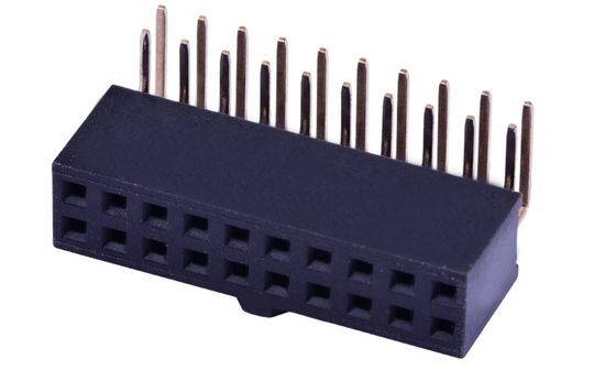 02P-40P আউ ফ্ল্যাশ PA6T PH2.54MM ডাবল সারি মহিলা হেডার
