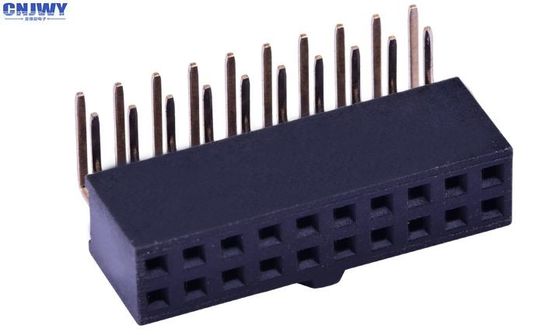 02P-40P আউ ফ্ল্যাশ PA6T PH2.54MM ডাবল সারি মহিলা হেডার