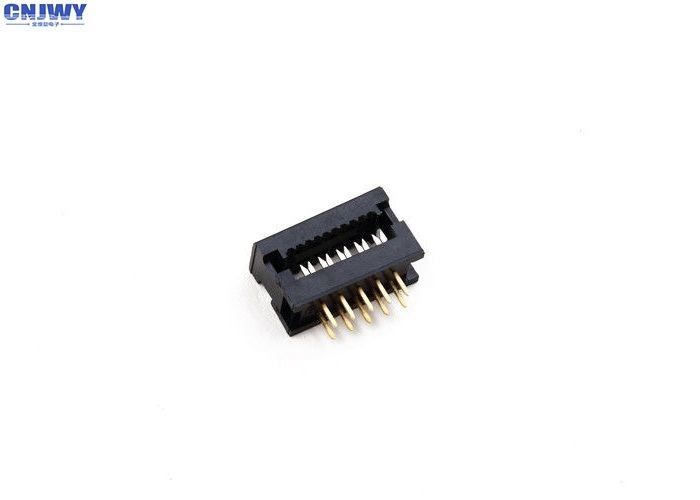 2 * 5 পিন ডিআইপি প্লাগ সংযোগকারী 2.54mm পিচ ডুয়াল সারি PBT উপাদান নিরোধক প্রতিরোধের