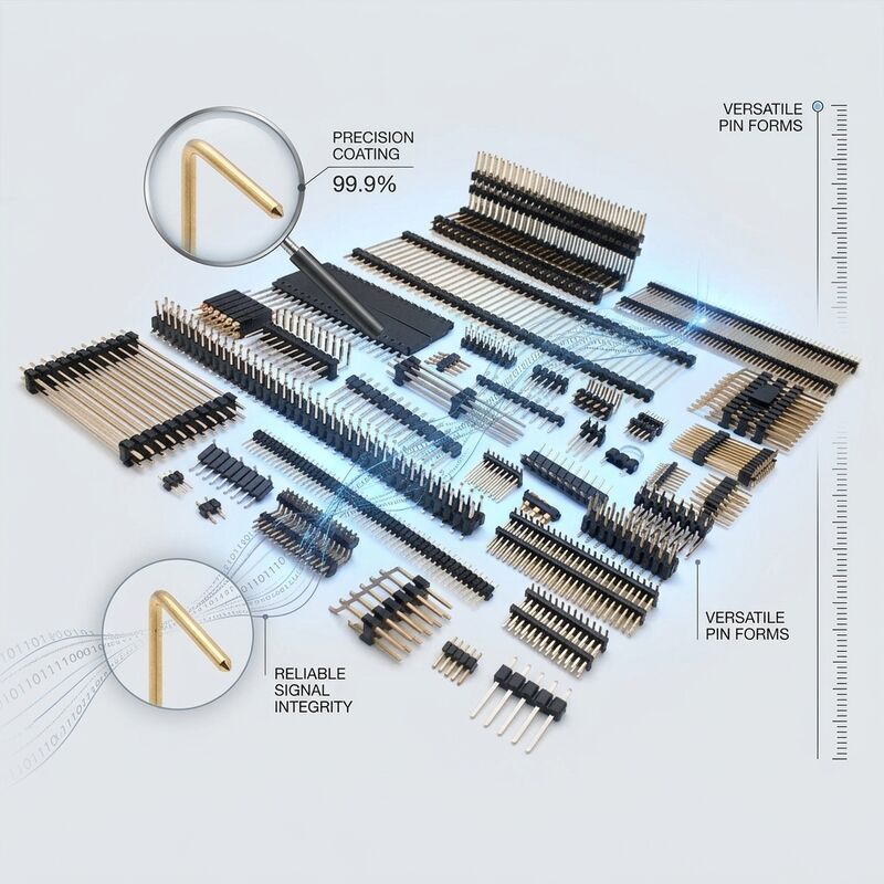 Dual Row Right Angle Male Pin Header Connector 2.54mm Pitch 90 Degree PCB 80-Pin Through-Hole