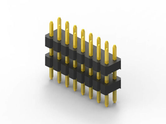 Gold Flash Straight Pin Header , Printed Circuit Board Surface Mount Pin Header