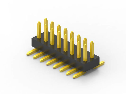 Dual Row Smd Male Pin Header Connector 14 Pin Copper Alloy Contact Material