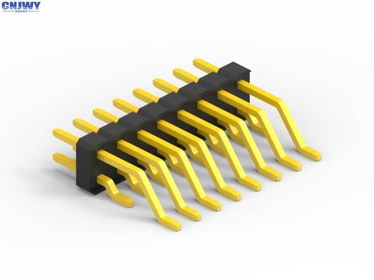 2.54mm Pitch Press Fit Pcb Connector , Dual Row Electric Jumper Pin Header