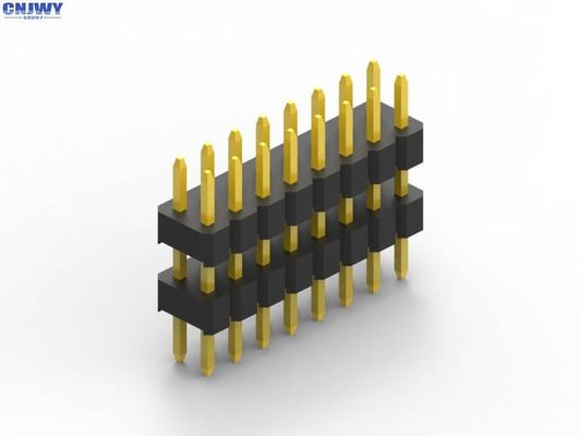 Gold Flash Straight Pin Header , Printed Circuit Board Surface Mount Pin Header