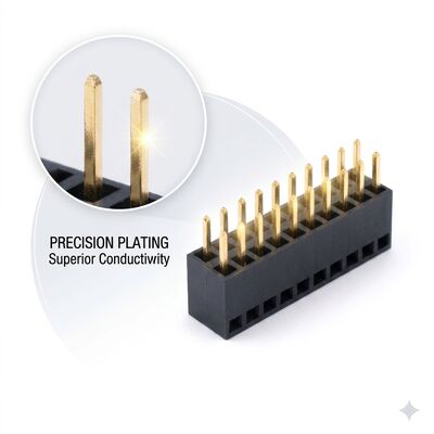 1.00mm পিচ একক সারি ডান কোণ মহিলা হেডার সংযোগকারী অনুভূমিক PCB মাউন্ট সকেট